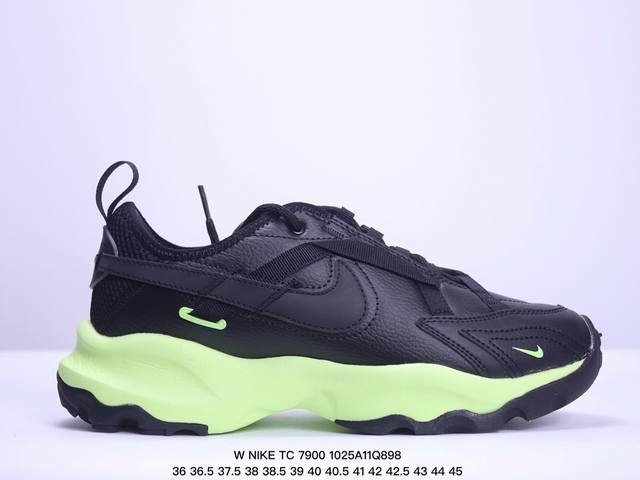 公司级W NIKE TC 7900 新款老爹鞋 注入非凡时尚气息 塑就高雅外观 耐穿合成材质搭配柔软丝绒 该鞋款保留了挚爱的加垫鞋口 柔软泡绵缓震配置 和抓附力