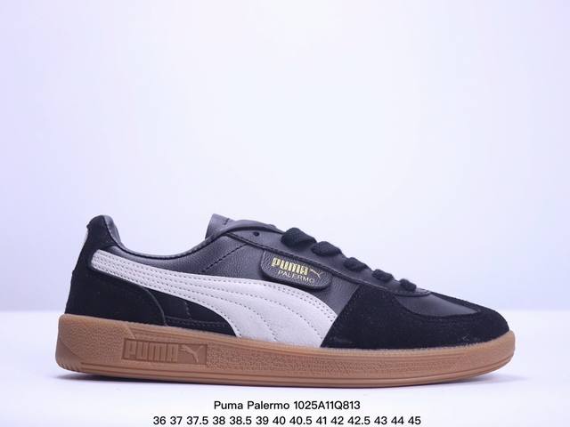 真标Puma Palermo Special复古单品 彪马 防滑耐磨低帮德训板鞋 货号:397549 01 尺码:36 37 37.5 38 38.5 39 4