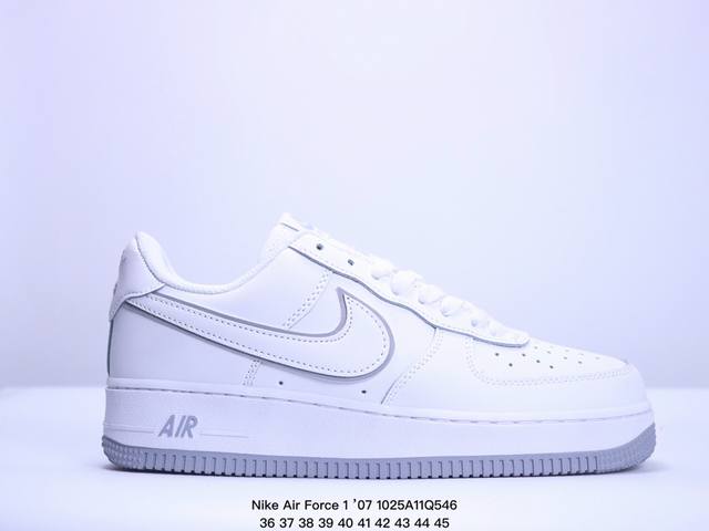 耐克 Nike Air Force 1 ’07 空军一号低帮百搭休闲运动板鞋。柔软、弹性十足的缓震性能和出色的中底设计，横跨复古与现代的外型结合，造就出风靡全球