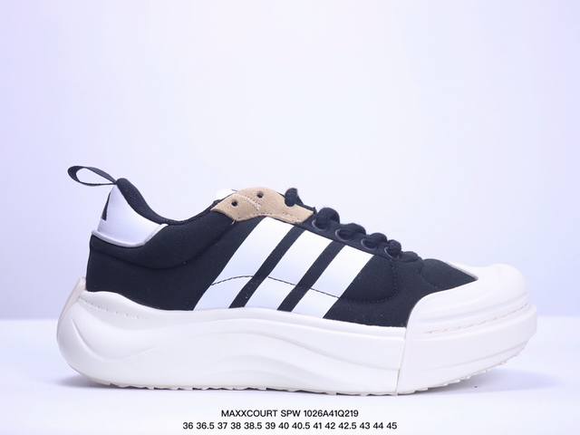 公司级Adidas MAXXCOURT SPW 阿迪达斯 圆头系带 低帮 生活休闲鞋 货号:IH6058 尺码:36 36.5 37 38 38.5 39 40