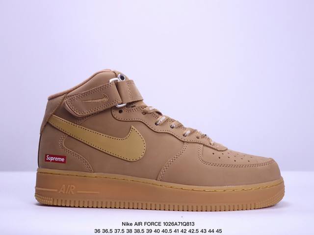 公司级Nike Air Force 1 Mid 07 原楦头原纸板 打造纯正中帮空军版型 专注外贸渠道 全掌内置蜂窝气垫 原盒配件 原厂中底钢印、拉帮完美 官方