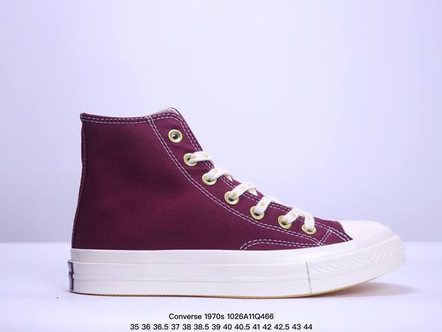 Converse 1970s 黑色 星星鞋带 “星星元素的高帮帆布真的美哭了”后跟星星图案也是超好的点缀！真的好好看，黑色和酒红也是很好百搭的！ 货号：A124