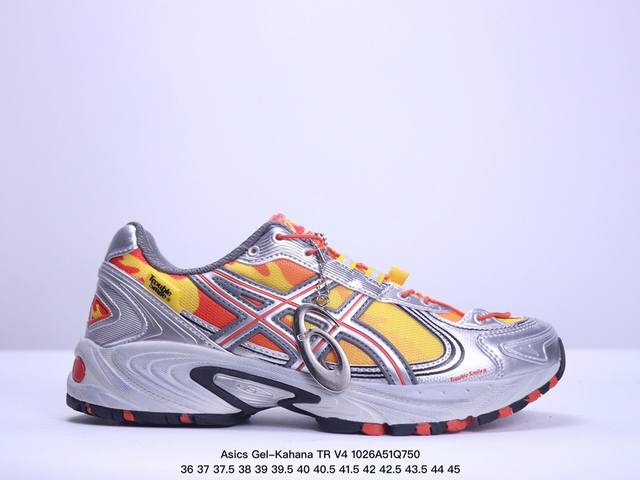 Asics Gel-Kahana TR V4 阿斯克斯 V4 低帮 海洋绿色 户外机能减震防滑低邦生活休闲鞋男女同款 鞋面采用耐磨的合成皮革和透气网布材质，该鞋