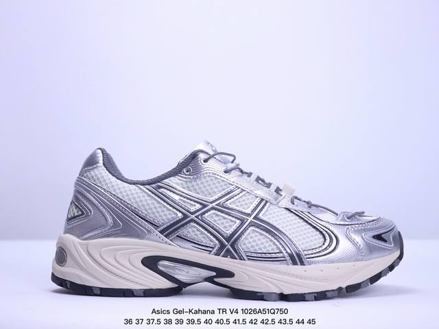 Asics Gel-Kahana TR V4 阿斯克斯 V4 低帮 海洋绿色 户外机能减震防滑低邦生活休闲鞋男女同款 鞋面采用耐磨的合成皮革和透气网布材质，该鞋