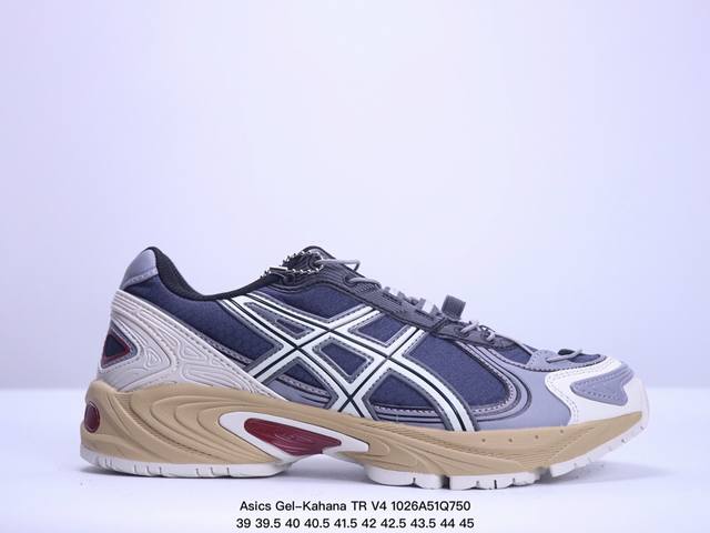 Asics Gel-Kahana TR V4 阿斯克斯 V4 低帮 海洋绿色 户外机能减震防滑低邦生活休闲鞋男女同款 鞋面采用耐磨的合成皮革和透气网布材质，该鞋