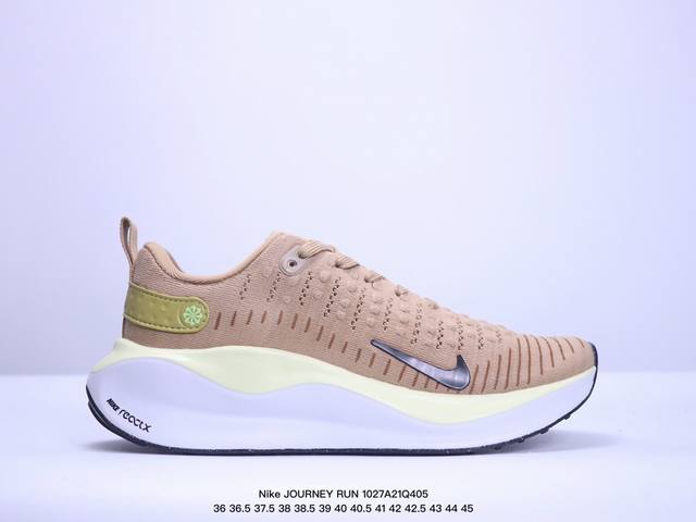 公司级Nike耐克 JOURNEY RUN 夏季新品男子款公路透气缓震跑步鞋 货号:FN0228-101 尺码:35.5 36 36.5 37.5 38 38.