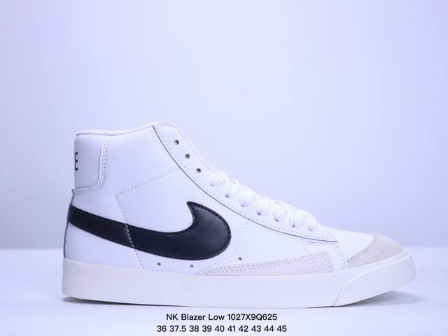 真标NIke Blazer Mid‘77 SUEDE 经典百搭高帮开拓者休闲运动板鞋 货号:DD1847-101 尺码:36-45 XM1027Q625