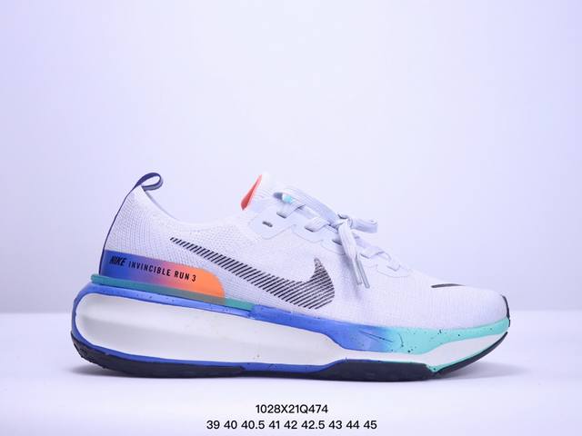 耐克NIKE ZOOMX INVINCIBLE RUN FK3 短跑马拉松系带系列轻量休闲运动慢跑鞋 货号：DR2660-400 尺码：如图所示 XM1028Q