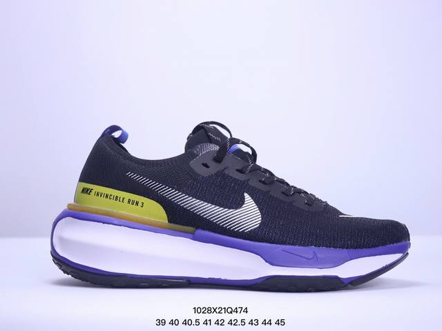 耐克NIKE ZOOMX INVINCIBLE RUN FK3 短跑马拉松系带系列轻量休闲运动慢跑鞋 货号：DR2660-400 尺码：如图所示 XM1028Q