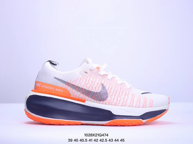 耐克NIKE ZOOMX INVINCIBLE RUN FK3 短跑马拉松系带系列轻量休闲运动慢跑鞋 货号：DR2660-400 尺码：如图所示 XM1028Q