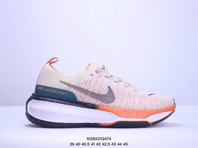 耐克NIKE ZOOMX INVINCIBLE RUN FK3 短跑马拉松系带系列轻量休闲运动慢跑鞋 货号：DR2660-400 尺码：如图所示 XM1028Q