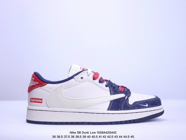 海外爆款限量发售！公司级 Nike SB Dunk Low“斯图西联名 贴布灰白黑勾” 周年高端定制 低帮休闲板鞋 定制鞋盒 大厂纯原品质出货 超高清洁度 皮料