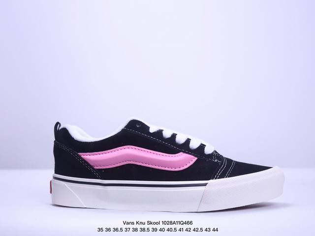 Vans Knu Skool 百搭休闲防滑减震低帮 板鞋男女同款 颜色：vans 面包黑粉 尺码：35 36 36.5 37 38 38.5 39 40 40.