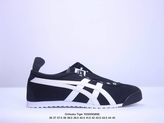 公司级Onitsuka Tiger鬼冢虎 Mexico 66 Slip-on 一脚蹬低帮夏季透气运动休闲鞋 货号:1183A746-001 尺码:36 37 3