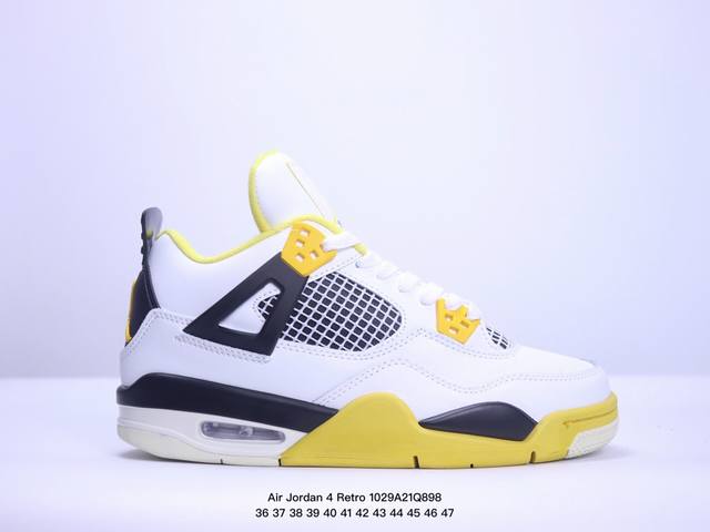 真标Air Jordan 4 Retro 迈克尔 乔丹AJ4代中帮复古休闲运动文化篮球鞋 货号:AQ9129-101 尺码:36-47 XM1029Q898