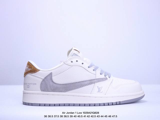 公司级LV x Air Jordan 1 Low 此款主张打破传统的工业化流水线设计限制，以Made by ideas的超级创意为理念，集结众多潮流设计师，结合