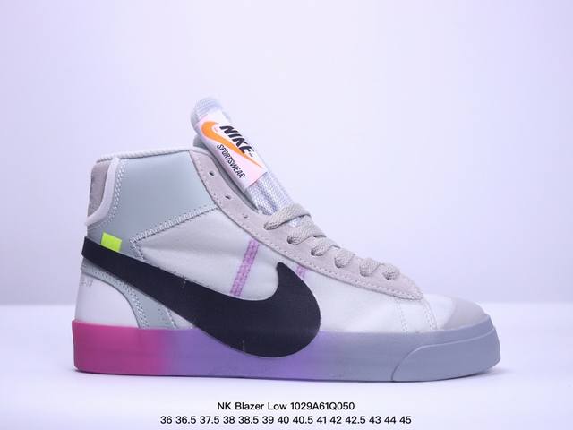 公司级NK Blazer Low‘77 Jumbo 经典百搭开拓者休闲运动板鞋 真硫化铝楦制作 原厂布料拼接 独家裁片完美鞋型 台湾进口软感荔枝头层皮 原盒真标