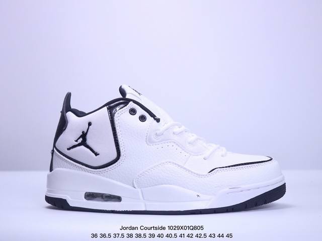 Air Jordan Courtside 23 黑白紫 AJ23 乔丹23代 aj23 乔23 黑紫 小藤原浩 乔丹篮球鞋系列 整体采用黑白主色，搭配水晶大底，