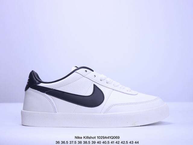 Nike Killshot 2 复古限定 耐克复古舒适防滑轻便低帮板鞋 此次品牌选用Nike旗下经典带款NikeKillshot 鞋款为蓝本，采用帆白色、藏蓝色