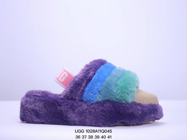 UGG 雪地靴 女鞋广东原产，采用TPU模压定型翻毛皮鞋面材质，内嵌人造卷曲羊毛毛绒里衬和鞋垫,保暖锁热，选用17毫米UGGPURE 植入式羊毛里衬与可拆卸的U