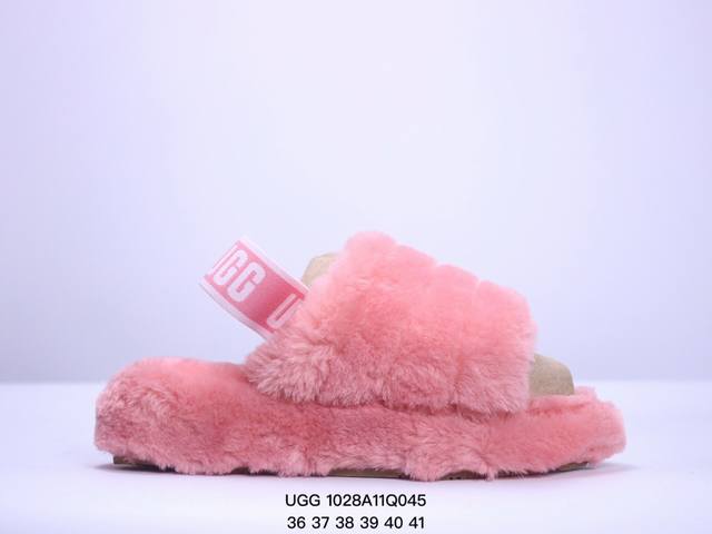 UGG 雪地靴 女鞋广东原产，采用TPU模压定型翻毛皮鞋面材质，内嵌人造卷曲羊毛毛绒里衬和鞋垫,保暖锁热，选用17毫米UGGPURE 植入式羊毛里衬与可拆卸的U