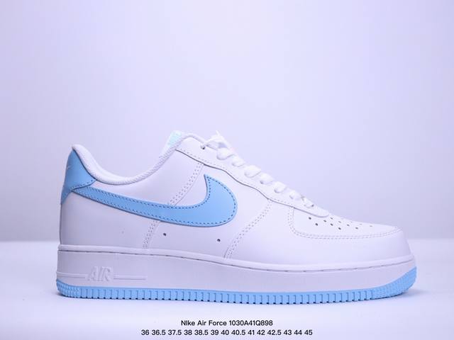 耐克NIke Air Force 1 ‘07空军一号低帮百搭休闲运动板鞋。柔软、弹性十足的缓震性能和出色的中底设计，横跨复古与现代的外型结合，造就出风靡全球三十