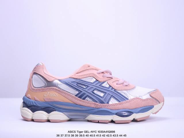 ASICS 亚瑟士 Tiger GEL-NYC户外越野休闲运动跑步鞋。#透气网眼鞋面配合部分合成革材质#采用全新AHAR+橡胶材质,更加耐磨. 货号： 1A78