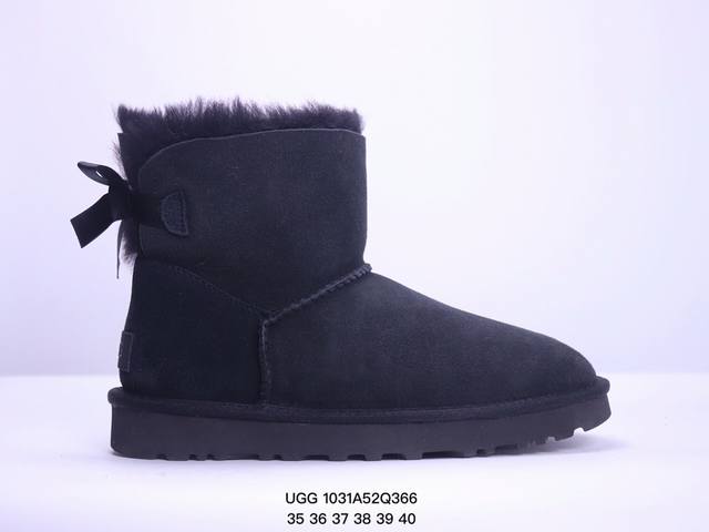 SP原厂版 UGG 6501 单丝带蝴蝶结秋冬羊皮毛一体雪地靴 全鞋采用ZP同厂 隆丰A级澳洲进口羊皮毛一体 品牌代工厂生产线 完全遵循ZP工艺流程 代工厂原厂