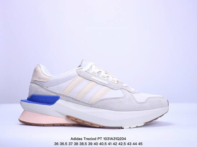 Adidas Treziod PT 低帮运动慢跑鞋 鞋面采用混合材质 搭配丰富的设计细节 造型休闲 低调简约而又不失风格！H03714 尺码：36-45 半 X