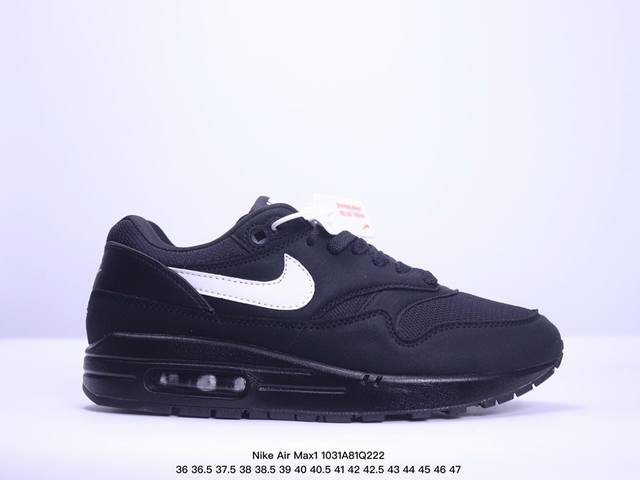 Nike Air Max1复古舒适运动低帮休闲跑步鞋男款黑白色 XM1031Q222