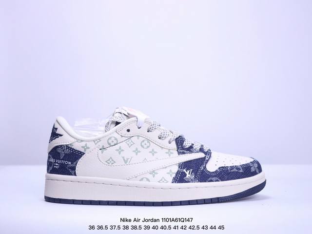 耐克 Nike Air Jordan 1 Low OG SP Military Blue AJ1乔1 倒勾 路易威登联名 低帮篮球鞋 AJ1 乔丹1代 aj1