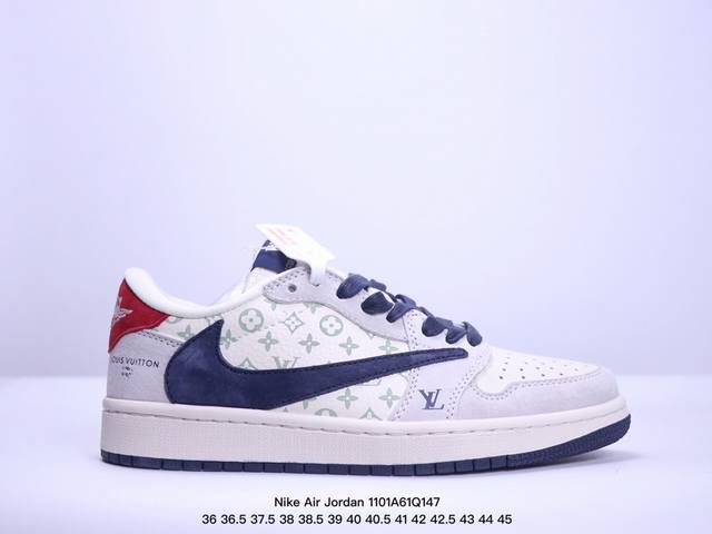 耐克 Nike Air Jordan 1 Low OG SP Military Blue AJ1乔1 倒勾 路易威登联名 低帮篮球鞋 AJ1 乔丹1代 aj1