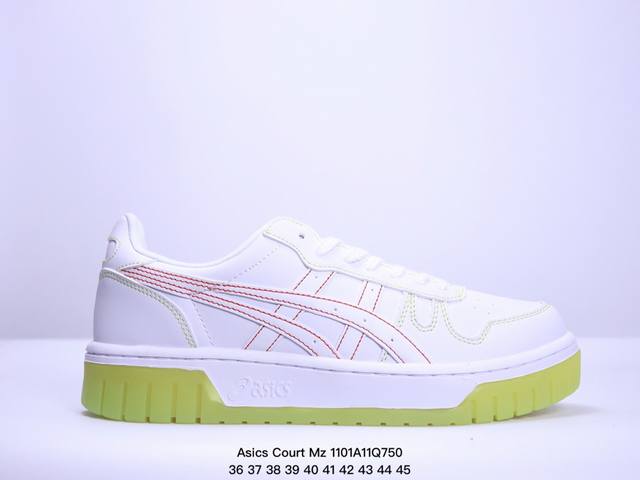 亚瑟士 Asics Court Mz 2.0 中性学院系列 低帮厚底增高休闲运动板鞋 软质牛培皮鞋面 男鞋女鞋百搭舒适板鞋 情侣经典时尚复古板鞋。性价比很不错，