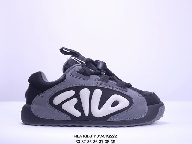 FILA KIDS 舒适百搭耐磨低帮儿童板鞋浅绿青少年 XM 1Q222