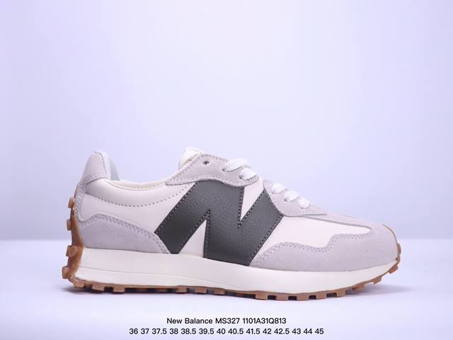 公司级New Balance MS327 复古休闲运动慢跑鞋 以更纯粹的复古风格设计打造的全新造型 侧身还以解构设计 将 N 字标志以做旧压花样式呈现 官方货号