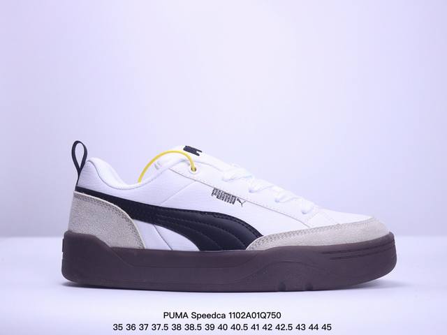 PUMA 彪马 男女运动板鞋，原楦原纸版开发版型，采用环保皮革组合鞋面材质，外置耐磨橡胶大底蕾哈娜同系面包鞋太好看了！彪马Puma Park Lifestyle