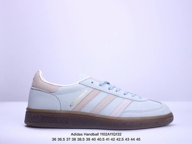 Adidas Handball Spezial 公司级 阿迪达斯经典款 复古休闲板鞋 #全鞋采用反毛皮制作 牛筋耐磨大底 承载青春情怀的板鞋 经典三条杠装饰鞋侧