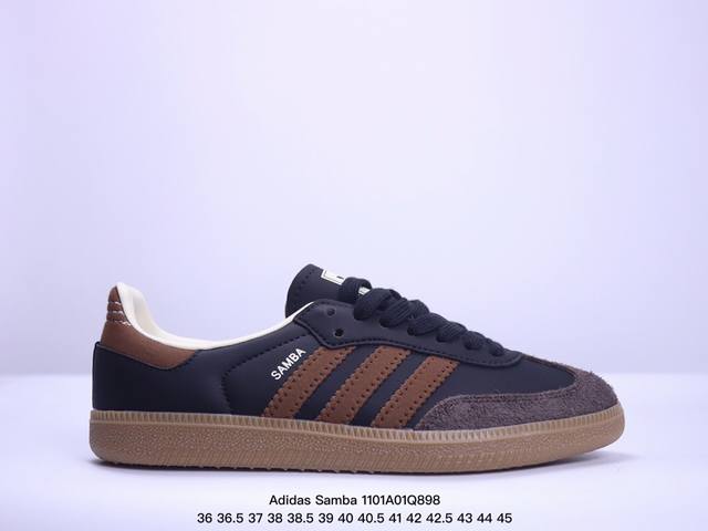 公司级阿迪达斯三叶草Adidas Originals Samba OG 桑巴舞系列绅士德训足球风百搭低帮休闲运动板鞋 货号:IE9123 尺码:36 36.5