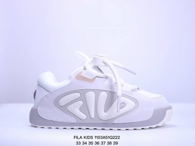 童鞋FILA KIDS 斐乐橄榄鞋 防滑耐磨 儿童休闲鞋 货号:K15B43 7FGB 尺码:33-39 XM 3Q222