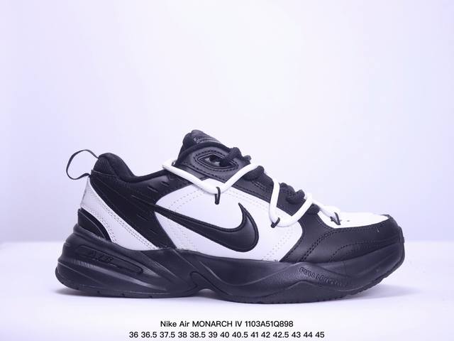 耐克Nike Air MONARCH IV 帝王4代复古绑带老爹百搭休闲慢跑鞋 货号：415445 001 码数：36 36.5 37.5 38 38.5 39