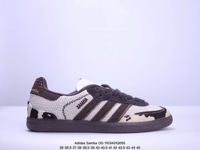 Adidas Originals Wb Pony Tonal Samba OG 桑巴舞系列绅士德训足球风百搭低帮休闲运动板鞋 货号:IH3371 尺码:36 3