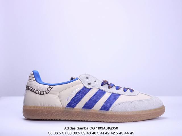 Adidas Originals Wb Pony Tonal Samba OG 桑巴舞系列绅士德训足球风百搭低帮休闲运动板鞋 货号:IH3371 尺码:36 3