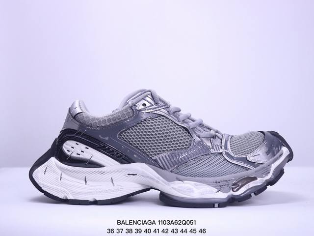 巴黎世家 BALENCIAGA Stapler Low Sneakers 订书机系列14代 公司级版本 低帮复古阔型底 姥爹风增高潮流百搭休闲慢跑鞋 采用原楦数