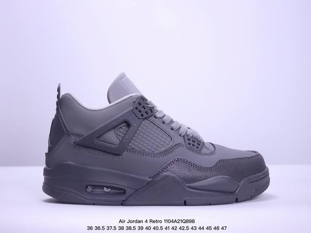 真标Air Jordan 4 Retro 迈克尔 乔丹AJ4代中帮复古休闲运动文化篮球鞋 货号:FQ8138-001 尺码:36 36.5 37.5 38 38