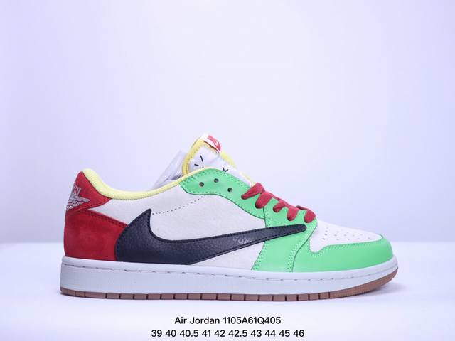 公司级AJ1倒勾Travis Scott x Air Jordan 1 ” Reverse Mocha “ AJ1乔1 TS 闪电 联名倒钩 低帮文化篮球鞋 货