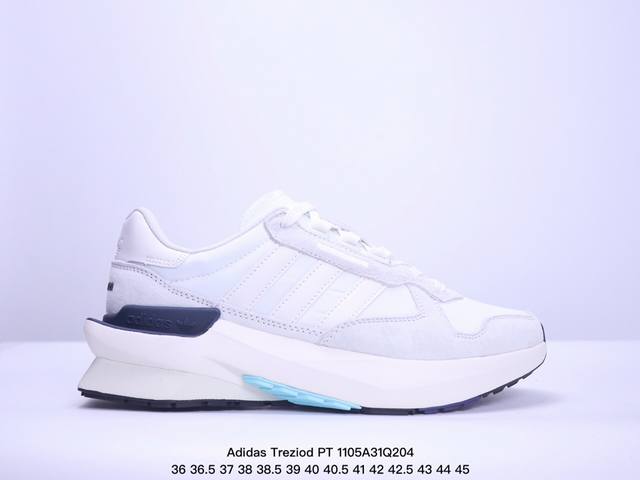 Adidas Treziod PT 低帮运动慢跑鞋 鞋面采用混合材质 搭配丰富的设计细节 造型休闲 低调简约而又不失风格！H03714 尺码：36-45 半 X