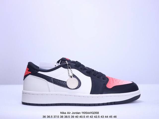 Air Jordan 1 Low AJ1 乔1渐变中国红 低帮文化休闲板鞋 同步官方配色 市场唯一独家头层皮打造 原鞋原档案开发 原厂皮料 原档冲孔鞋头 正确满