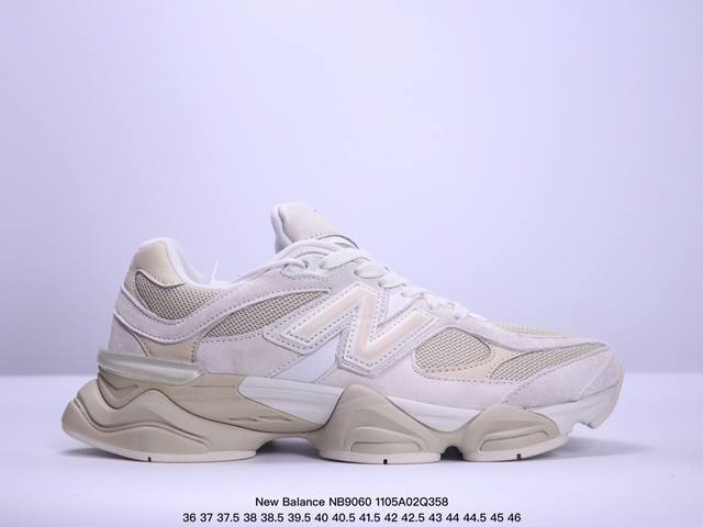 公司级New Balance 公司级版本 NB9060 联名款 复古休闲运动慢跑鞋 鞋款灵感源自设计师本人对夏日的怀日回忆。鞋面大身由空间双格及磨砂鞋面拼接而生