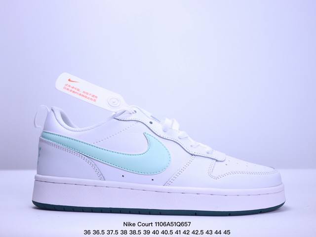 公司级 真标半码耐克Nike Court Borough Low 2 耐克校园休闲板鞋 尺码36 36.5 37.5 38 38.5 39 40 40.5 41