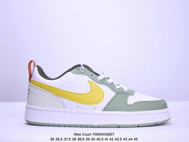 公司级 真标半码耐克Nike Court Borough Low 2 耐克校园休闲板鞋 尺码36 36.5 37.5 38 38.5 39 40 40.5 41